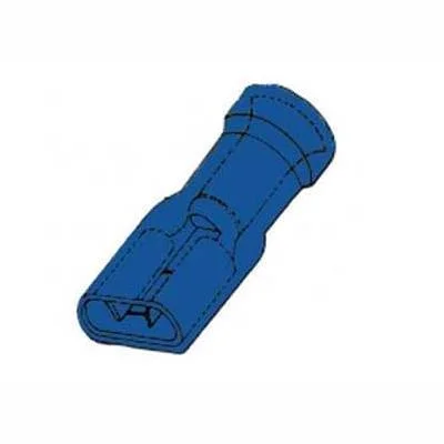 Conector Insulado F&ecirc;mea 6.4mm Azul