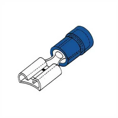 Conector F&ecirc;mea 6.4mm Azul