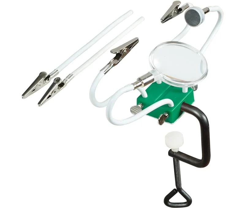 Lupa de Mesa 45mm Flexivel C/ Pin&ccedil;as e &Iacute;man