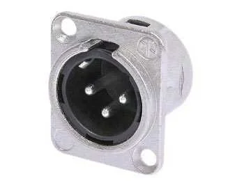 Xlr Forma Masculina 3 Panel de Pines Neutrik