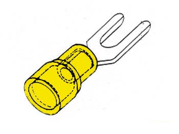 Terminal Forquilha Blindagem Amarelo 5.3mm