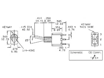 Interruptor Toggle Vertical - On-On
