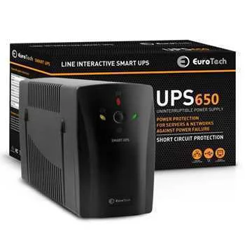Ups 650Va 390W 1 Usb 2 Rj45 2 Schuko Eurotech