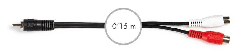 Cabo Rca Macho Para 2 Rca Femea 0.15m