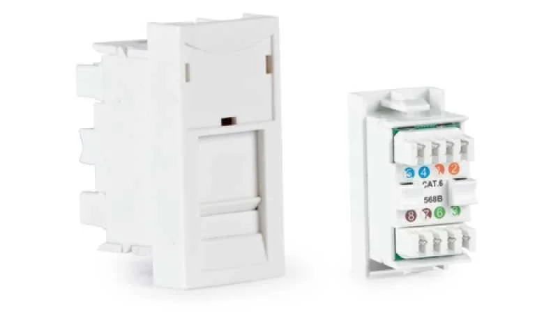 1/2 Painel de Liga&ccedil;&atilde;o. Rj-45 Ftp Cat 6 T568b. 22,5 X 45 X 32,1 Mm de Profundidade