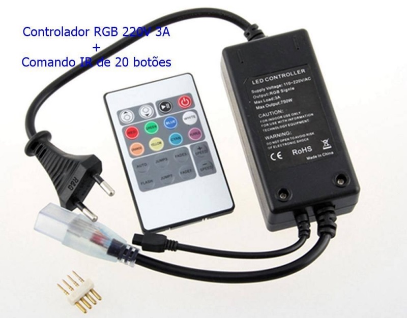 Comando para Fita LED Fl5050rgb1m 220v