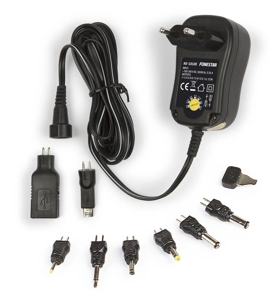 Alimentador Regul&aacute;vel 3~12v 1000ma - Fonestar