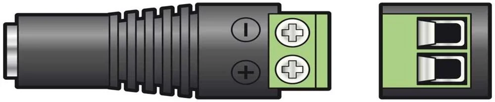 Ficha Dc 2.1mm Femea com Parafusos em Terminal