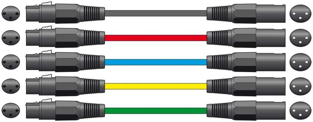 Cable Xlr Hembra a Xlr Macho Negro 1.5m