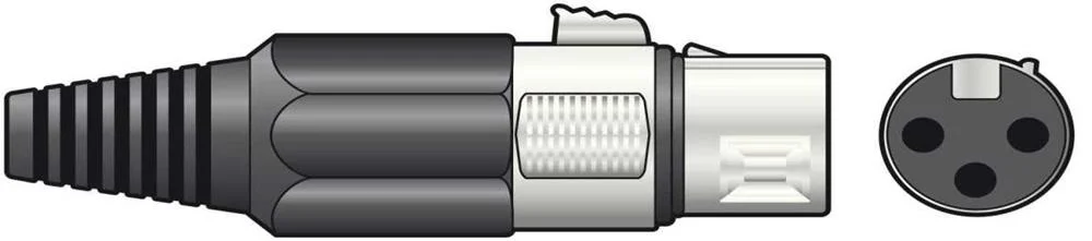 Conetor Xlr 3 Pinos Femea
