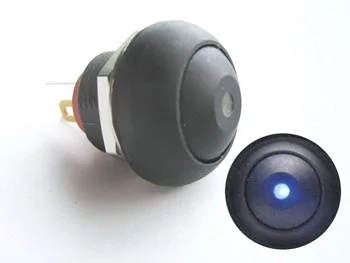 Pulsador Mini Pulsador LED Azul 1p - Apagado-(Enc.