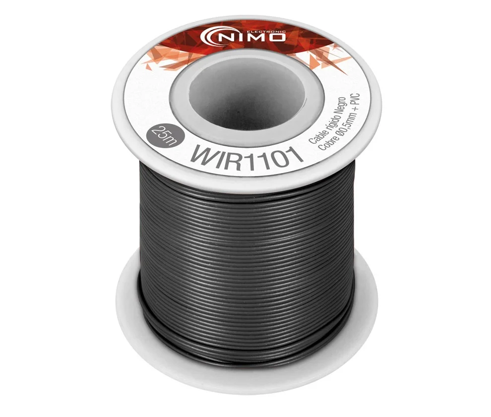 Cabo Rigido 0.5Mm Pvc Preto 25M