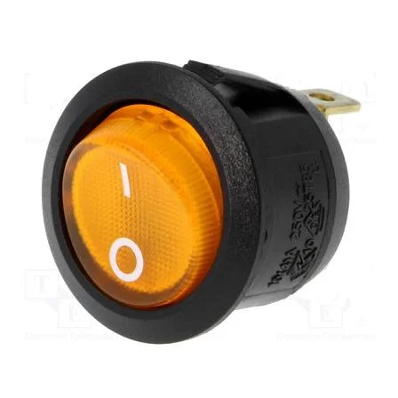 Interruptor Rocker Redondo Spst/On-Off Laranja