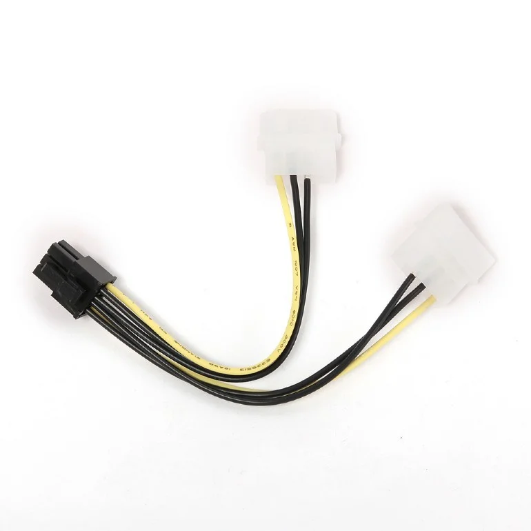 Cabo de Alimenta&ccedil;&atilde;o 2x Molex para Pci-E 6 Pin