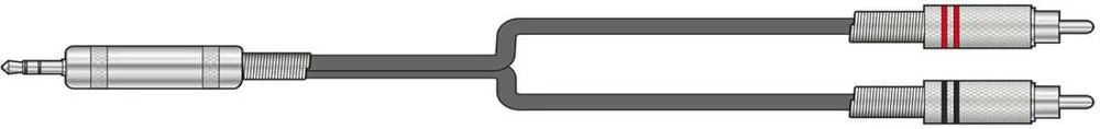 Classic Audio Lead 3.5mm Trs Jack Plug - 2 Rca Plugs 6.0m