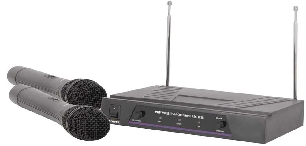 Sistema de Micr&oacute;fono Inal&aacute;mbrico Dual Vhf 174.1 1.