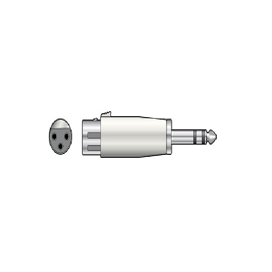 Adaptador Xlr 3 Pinos Femea Para Jack 6.3mm Stereo