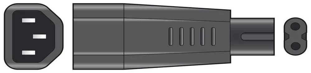 Adaptador Iec para Tipo 8 (C14 a C7)