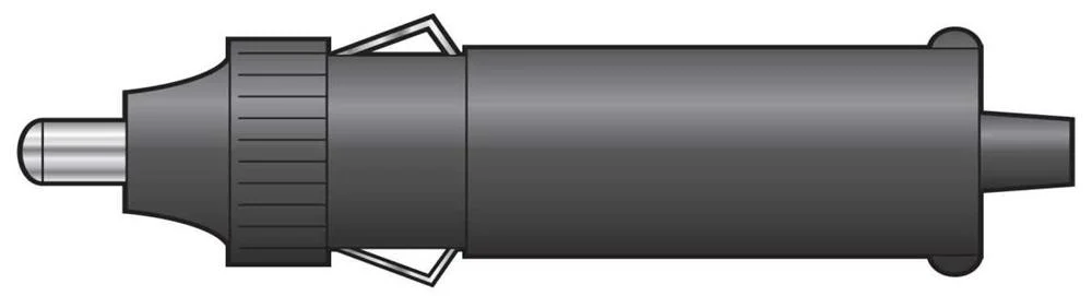 Ficha Isqueiro 12v com Prote&ccedil;ao de Cabo + Fusivel