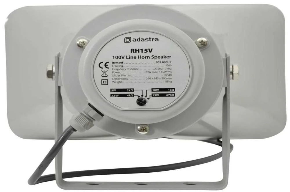 Claxon Linea Rectangular 100v 15w Rms