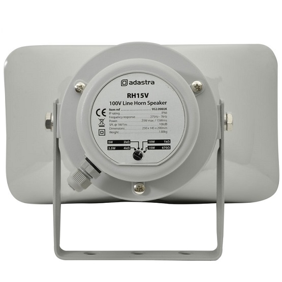Claxon Linea Rectangular 100v 15w Rms