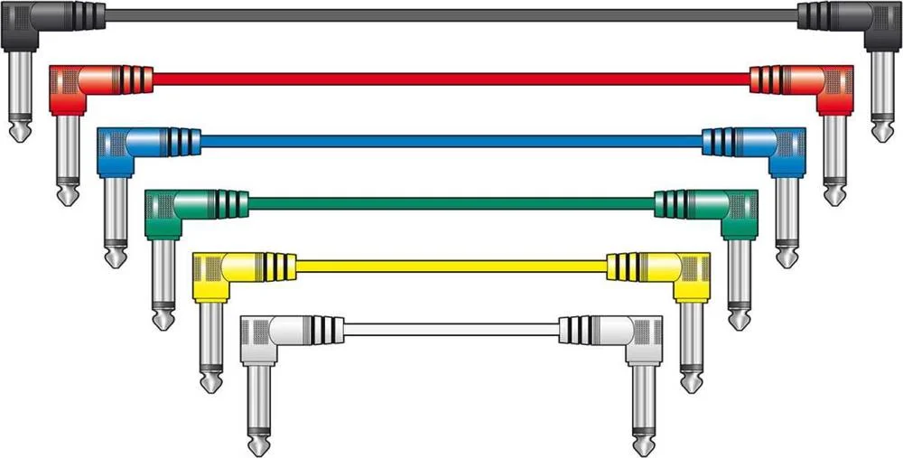 Classic Audio Patch Lead Set Multicolour 6 Pcs 0.15m