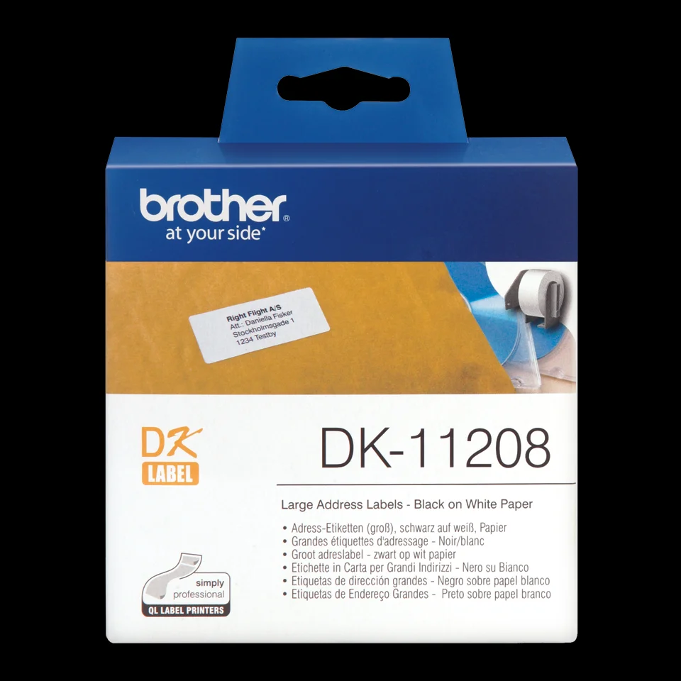 Brother Etiquetas Precortadas de Direcci&oacute;n Grandes