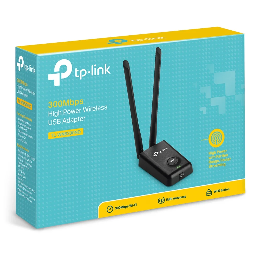 Adapt.HighPower USB Wir. TP-Link 300Mbps 802.11n-.