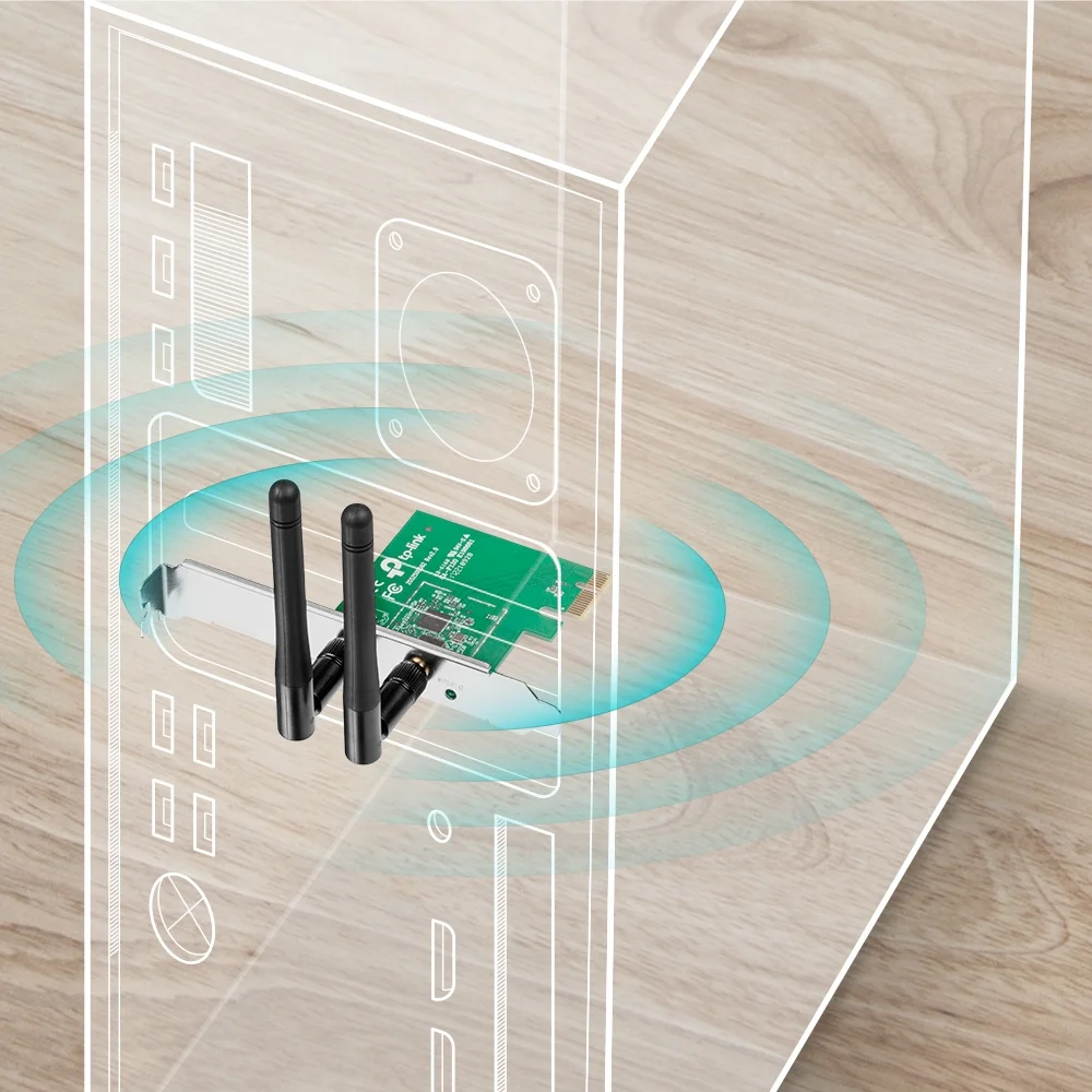 Tp-Link N300 Wifi Pci-E Adapter (Tl-Wn881nd)