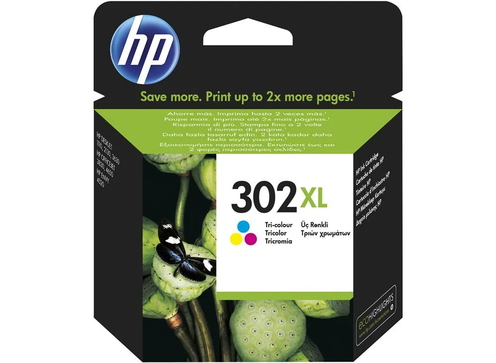 Cartucho de Tinta Original Hp 302xl Multicolor