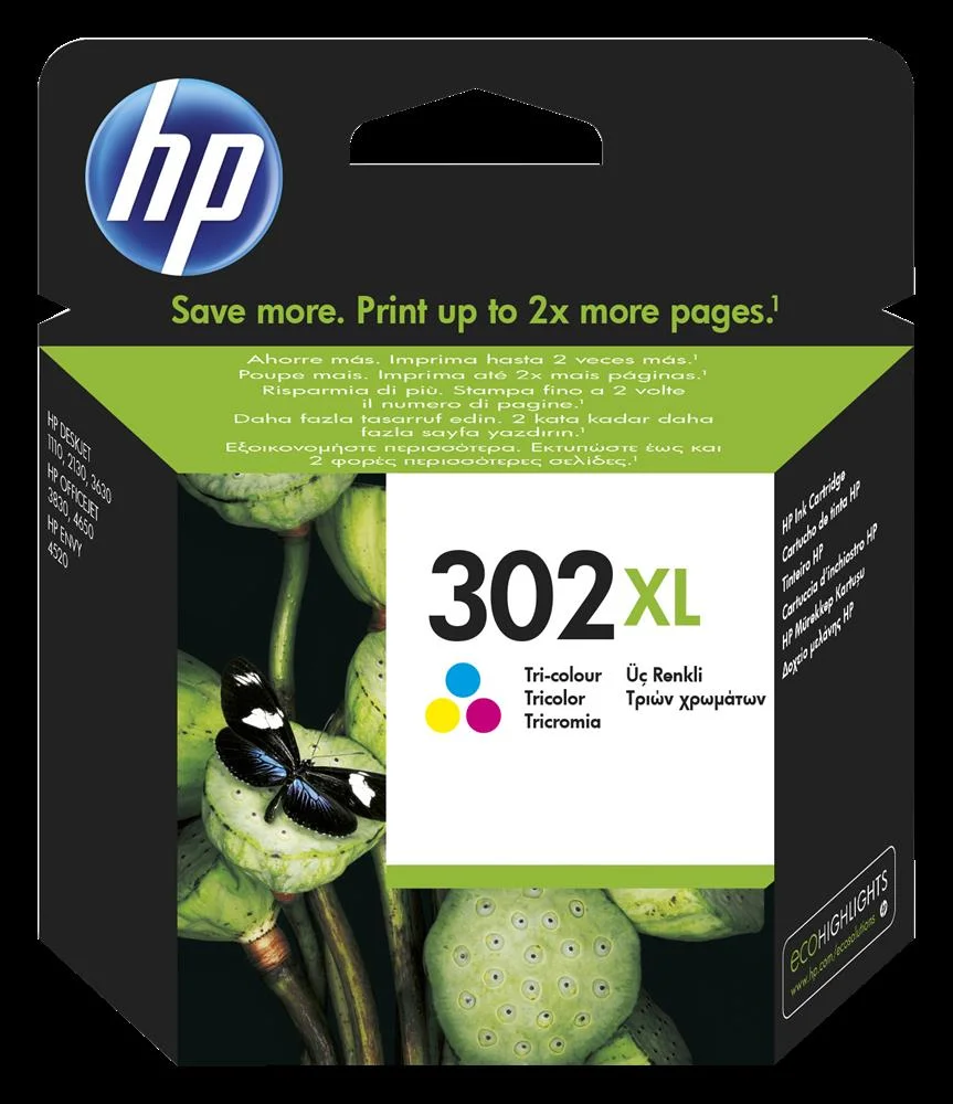 Cartucho de Tinta Original Hp 302xl Multicolor