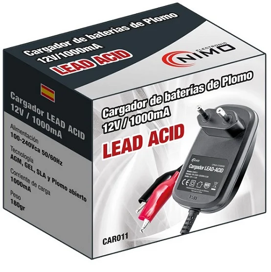 Carregador de Baterias Chumbo 12v 1000ma