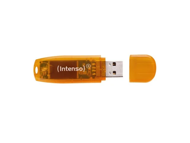 Mem&oacute;ria Usb Intenso Faelap0282 Usb 2.0 64 Gb Laranja 64 Gb Mem&oacute;ria Usb 