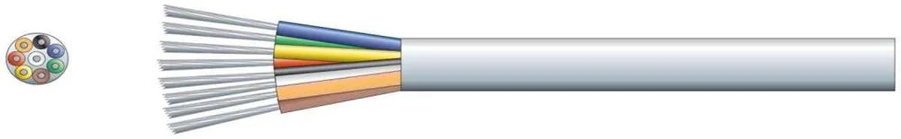 Cabo Alarme/Sinal 7 X 0.2mm 8 Nucleos Branco 100m