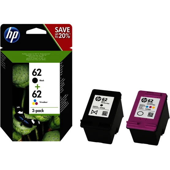 Cartucho de Tinta Original Hp 62 Negro Tricolor