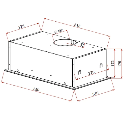 Teka Gfg 2 388 M3/H Under-Cupboard Black
