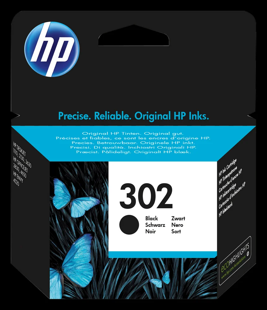 Tinteiro de Tinta Original Hp 302 Preto