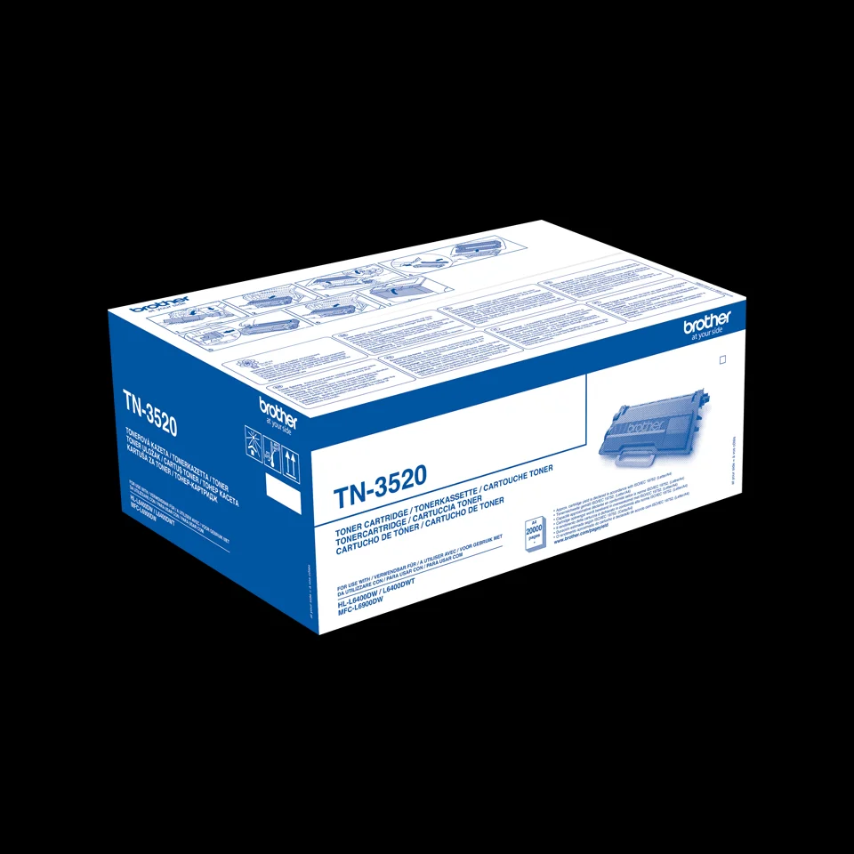 T&oacute;ner Original Brother Tn3520 Preto