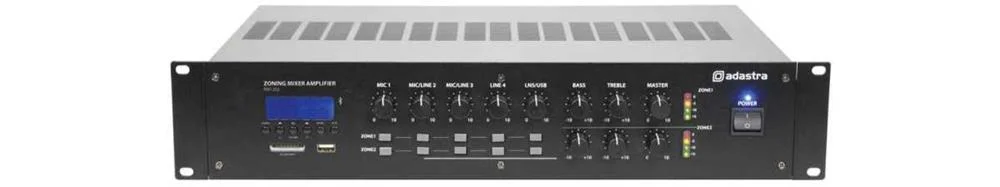 Amplificador 2 Zonas Usb/Sd/Fm/Bluetooth