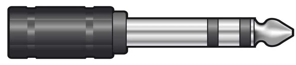 Adaptador Jack 6.3mm Macho Stereo para Jack 3.5mm