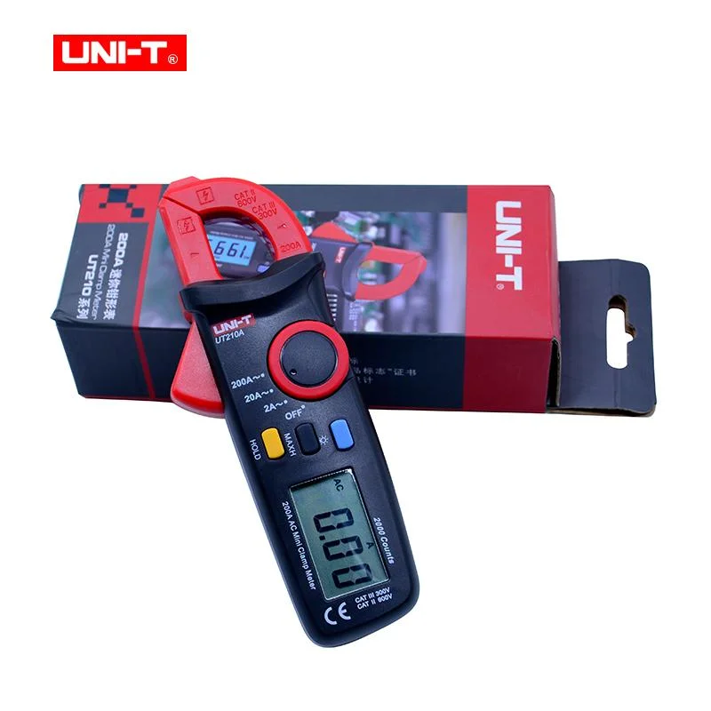 Mini Pinza Amperim&eacute;trica - Pantalla LED de Hasta 2000 Cuentas - Medici&oacute;n Ac Hasta 200a - Buzzer Para