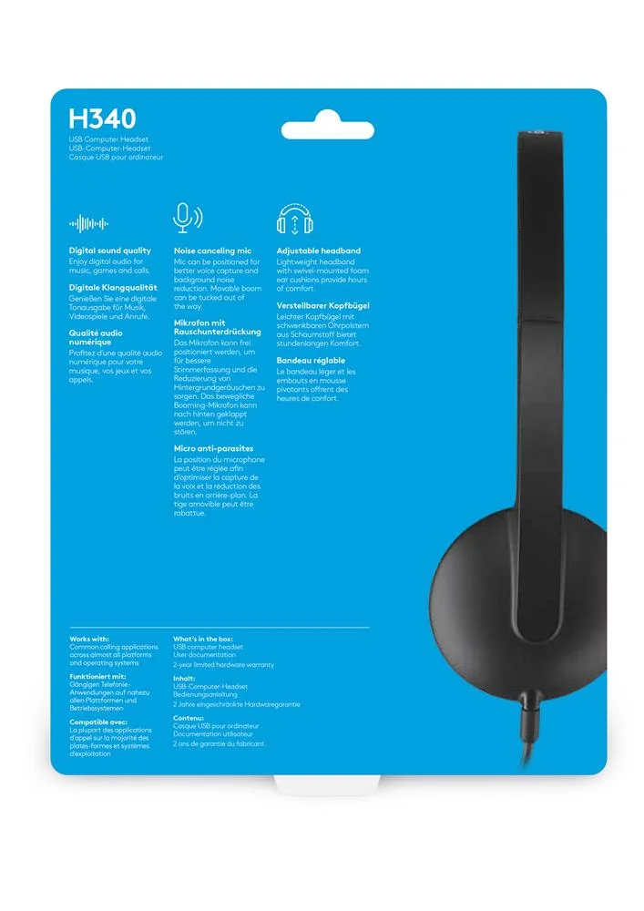 Logitech H340 Usb Computer Headset (981-000475)