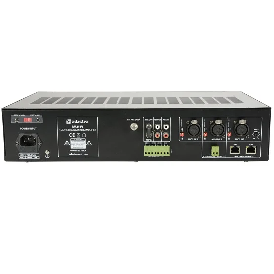 Rm244v Mixer-Amp With 4-Zone Paging