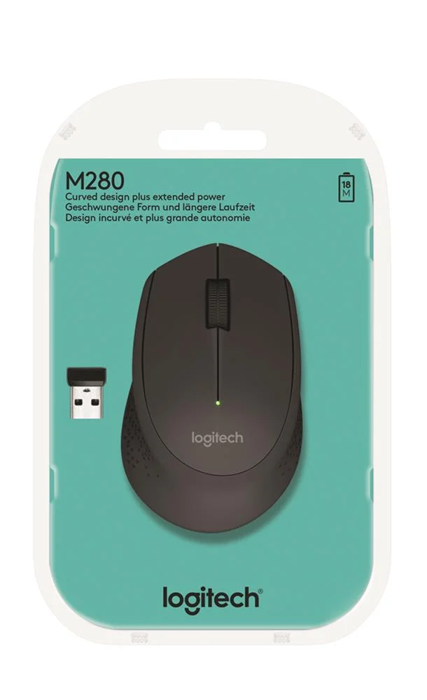 Rato Sem Fios &Oacute;tico Logitech M280 1000 Dpi