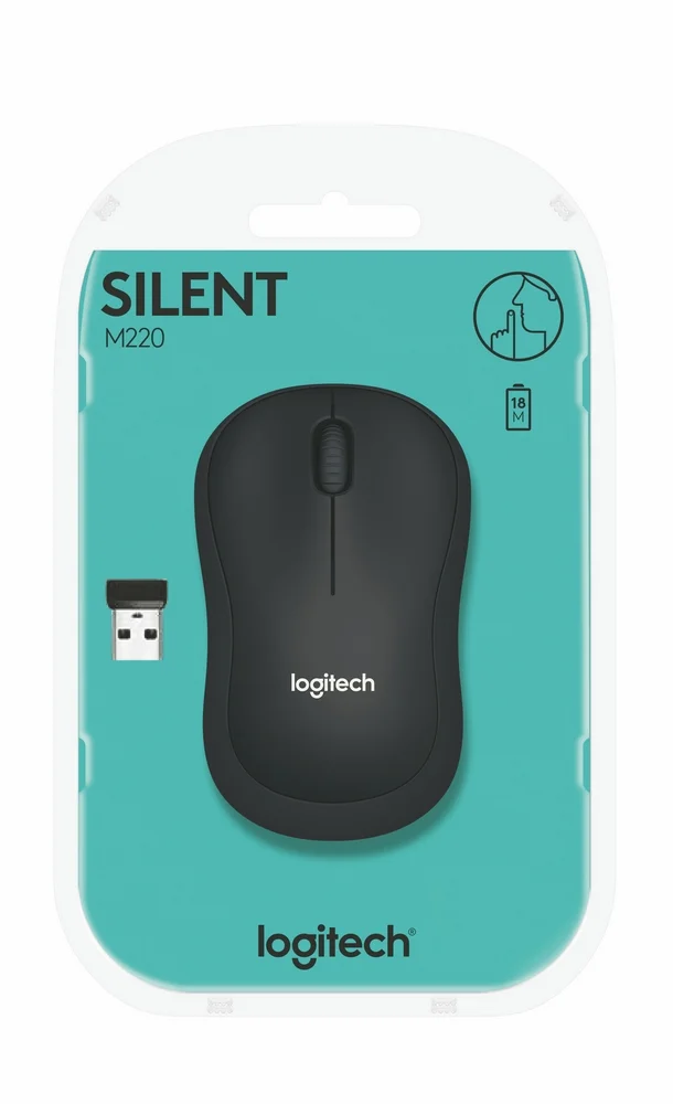 Logitech M220 Silent Mouse Black (910-004878)