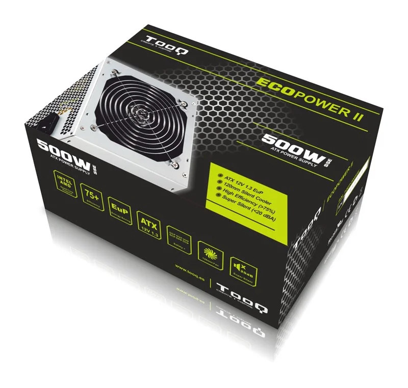 Fuente de Alimentaci&oacute;n TooQ TQEP-500SSE/ 500W/ Ve.