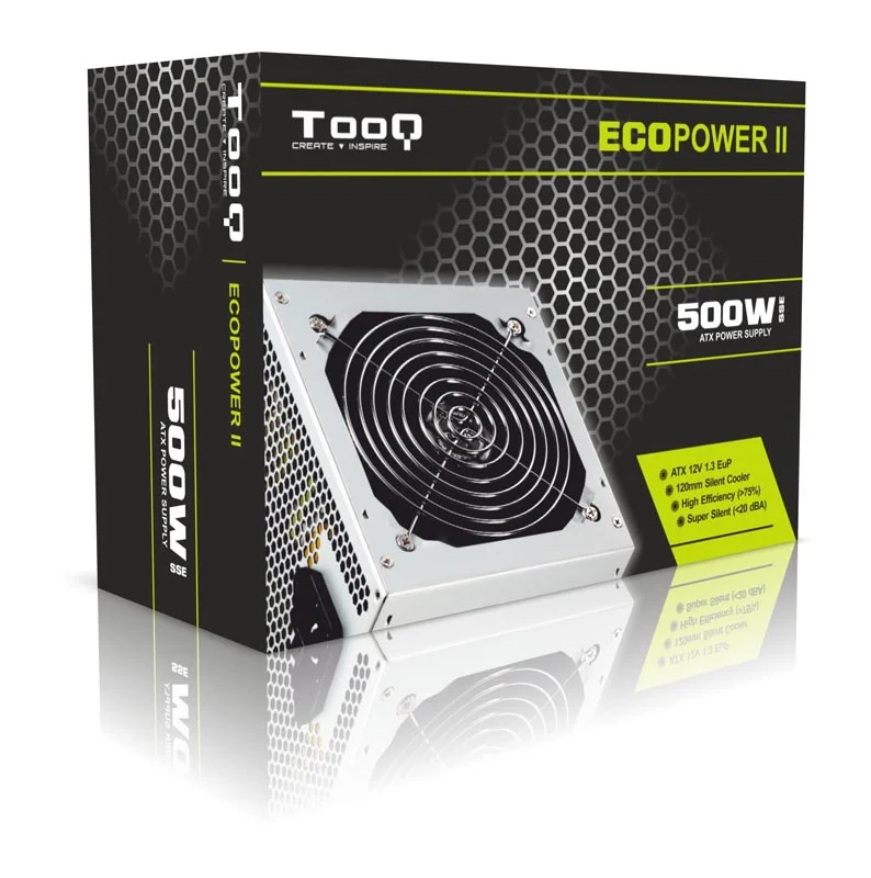 Fuente de Alimentaci&oacute;n TooQ TQEP-500SSE/ 500W/ Ve.