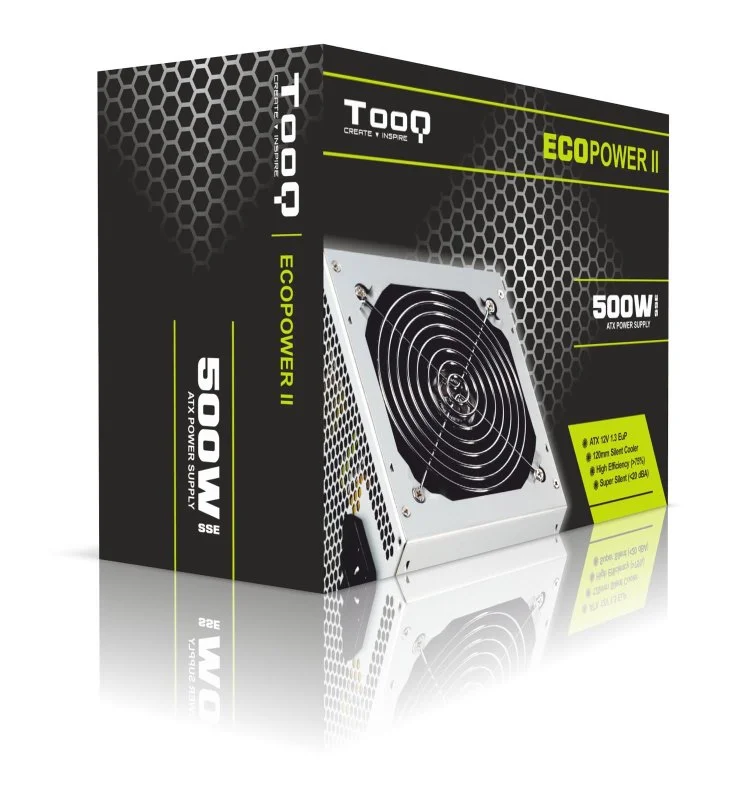Fuente de Alimentaci&oacute;n TooQ TQEP-500SSE/ 500W/ Ve.