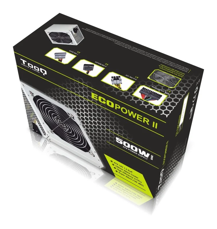 Fuente de Alimentaci&oacute;n TooQ TQEP-500SSE/ 500W/ Ve.