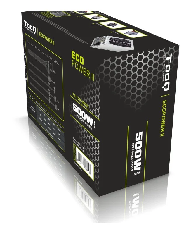 Fuente de Alimentaci&oacute;n TooQ TQEP-500SSE/ 500W/ Ve.